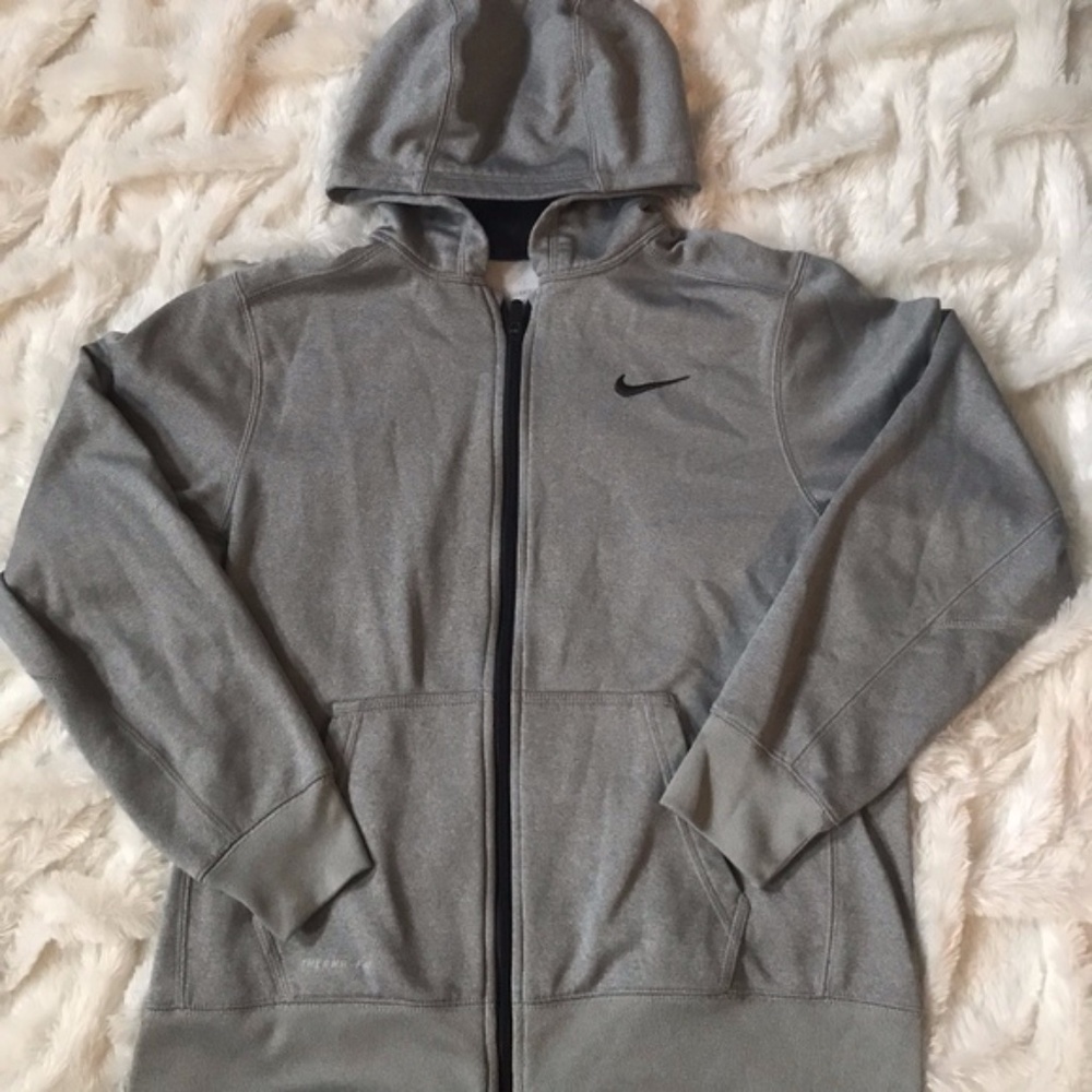 Nike Grey Performance Zip-Up Jacket Sweatshirt